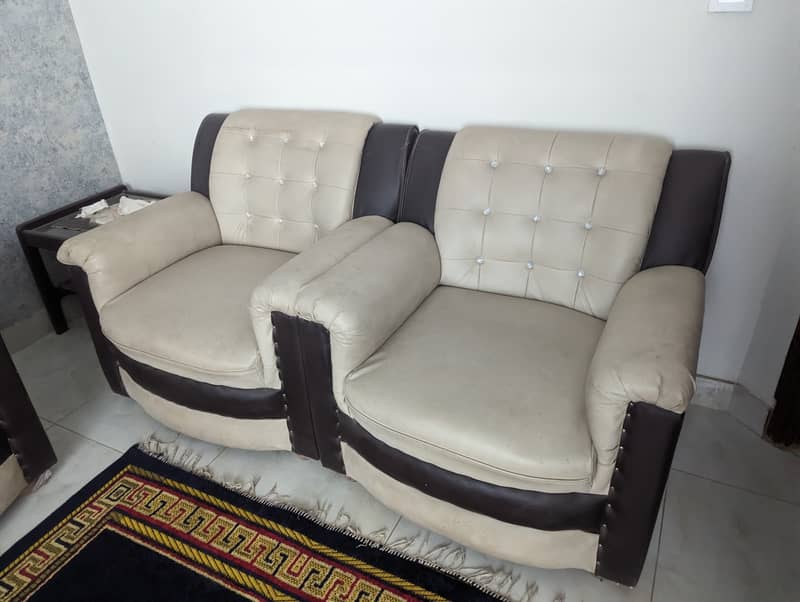 White Sofa set 5 seater sofa 2