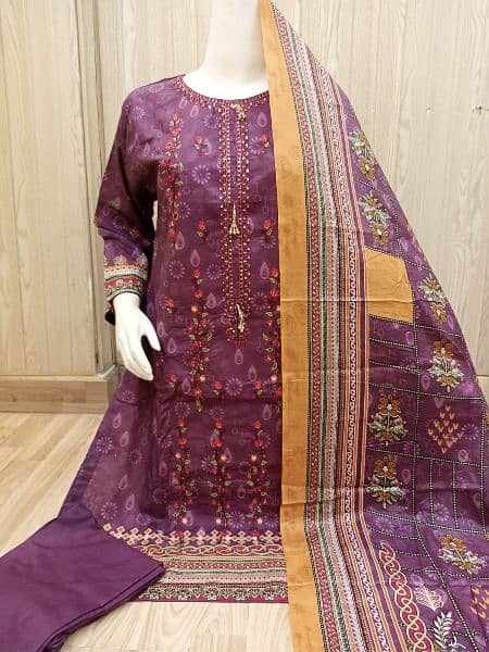 embroidered three piece lawn collection 2