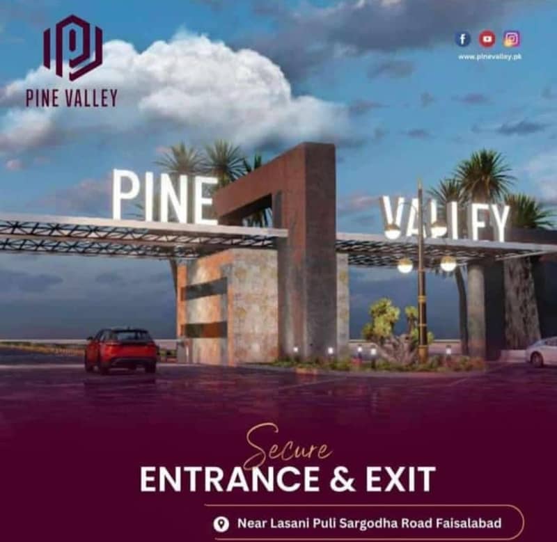5 7 10 12.5 marla plots available for sale in pine valley sargodha road Faisalabad 1