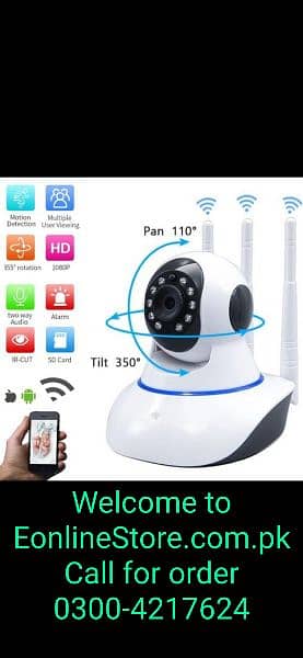 Wireless IP V380 Pro HD Camera 360 view Rotatable, HD WiFi CCTV Survei 0