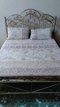 Queen bed 60x72 with hard new mattress (back pain)