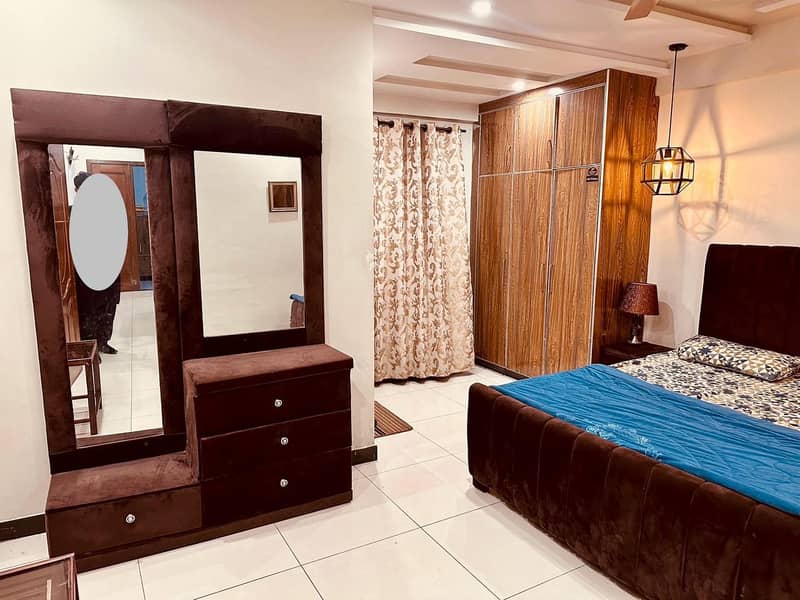 daily basis short time 1 Bedroom apartment for rent Bahria Town 2
