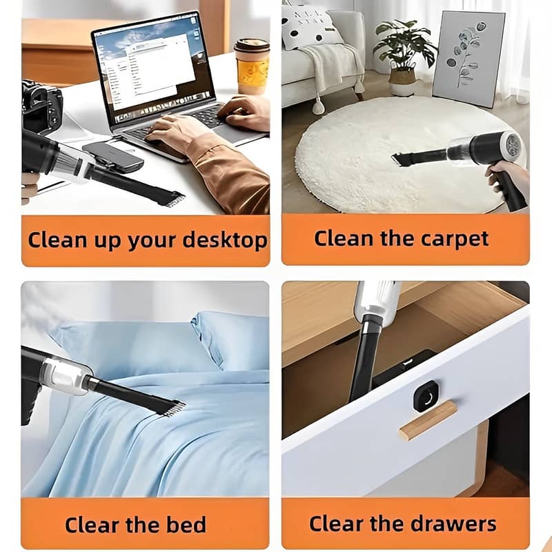 Mini Portable 3 In 1 Powerful Cordless Vacumm Cleaner Duster Blower Ai 3