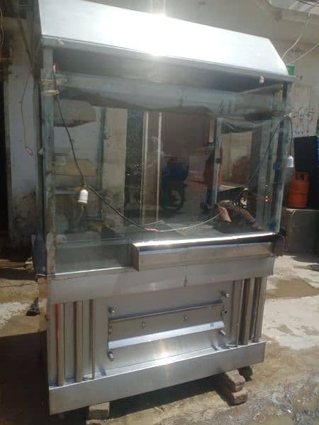 Pure steel counter for burger shawarma point 1