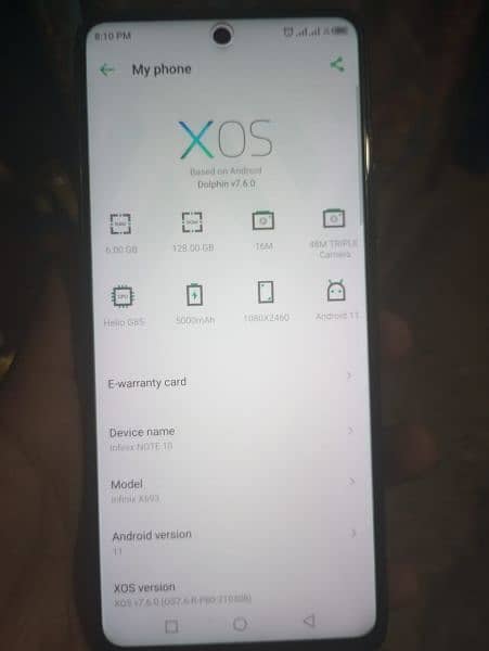 Infinix note 10 with box 4