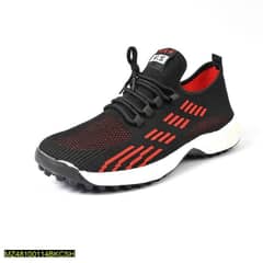 Black camel gripper sports shoes red