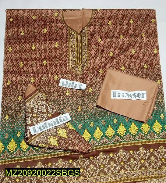 •  Fabric: Lawn
•  Pattern: Printed
•  Shirt Front - 2