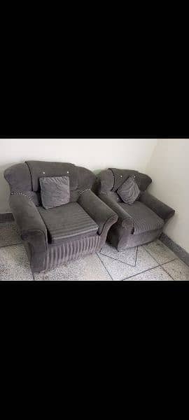 5 seater sofa foam condition 8/10 grey catraey fabric 3