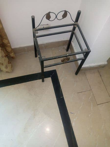 Double Iron Bed with 2 Side tables 1