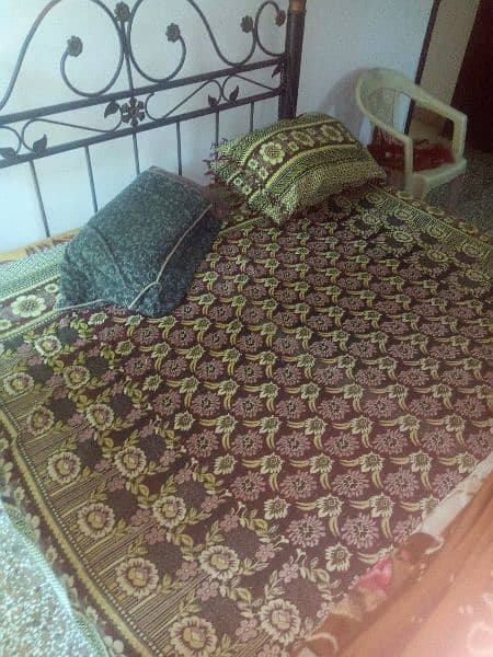 Double Iron Bed with 2 Side tables 3