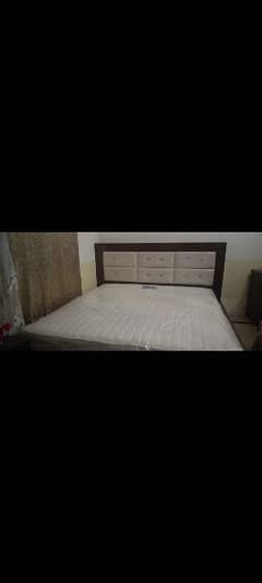 king bed with mattress and dressing