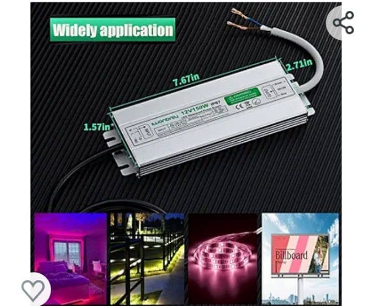 LED Driver Waterproof  Ip67 power supply 12V 150W 4