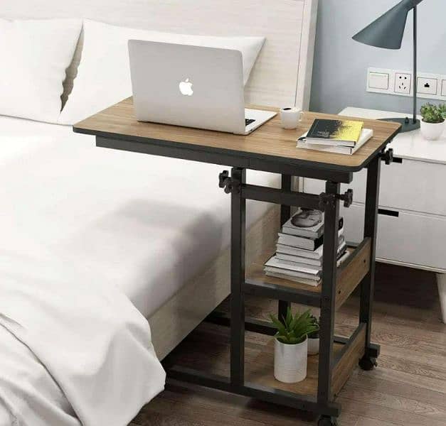 wooden adjustable laptop side table for sofa and bed 3