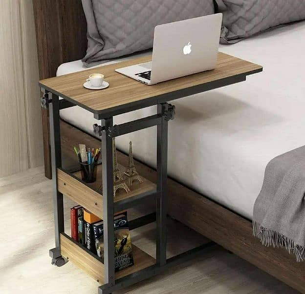 wooden adjustable laptop side table for sofa and bed 4