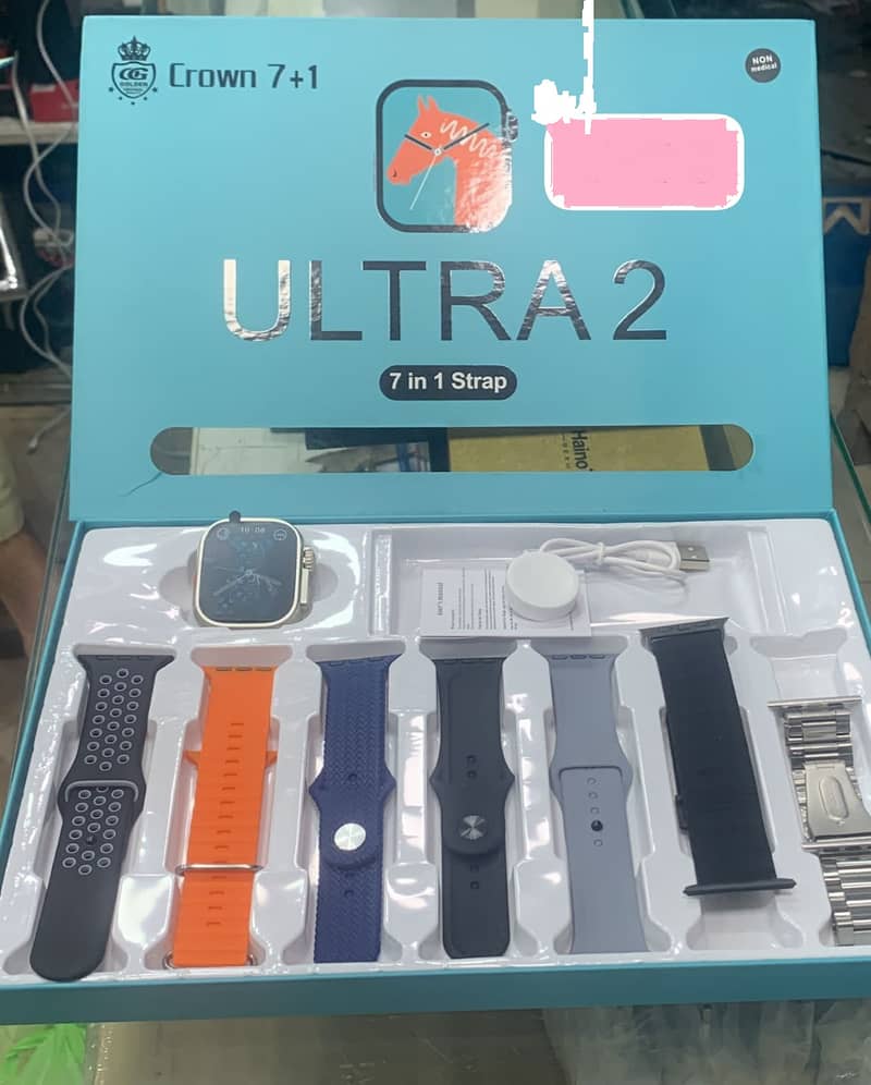 CROWN 7+1 ULTRA SMART WATCH WITH STRAPS FOR SALE URGENT 0