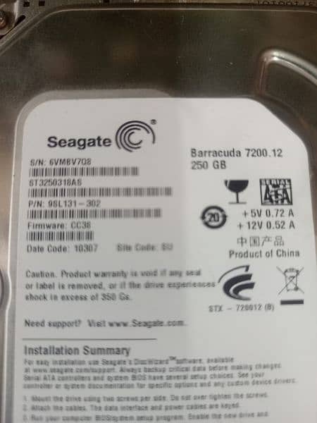250 gb hard disk seagate 100 percent ok 2