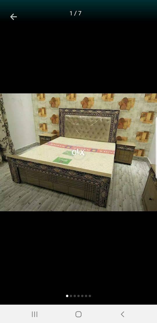 Double bed/King size bed/Dressing table/Bed set/Wooden bed/Furniture 9