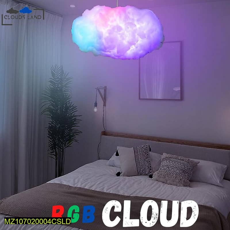 RGB cotton cloud night lamp remote controlled 3