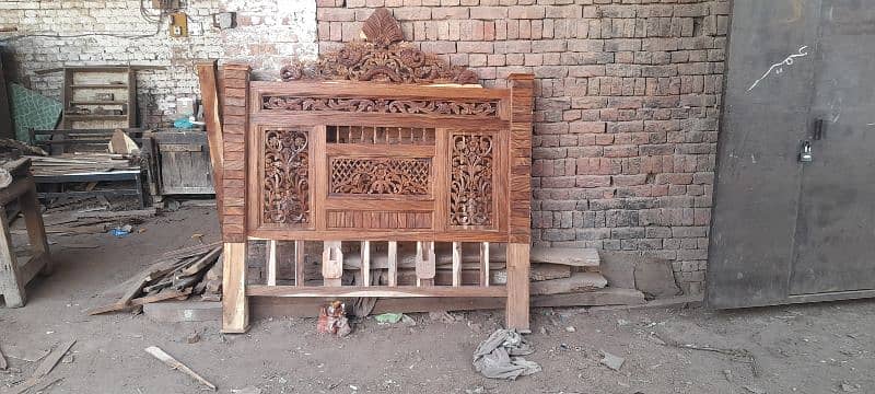 double bed solid wood 1