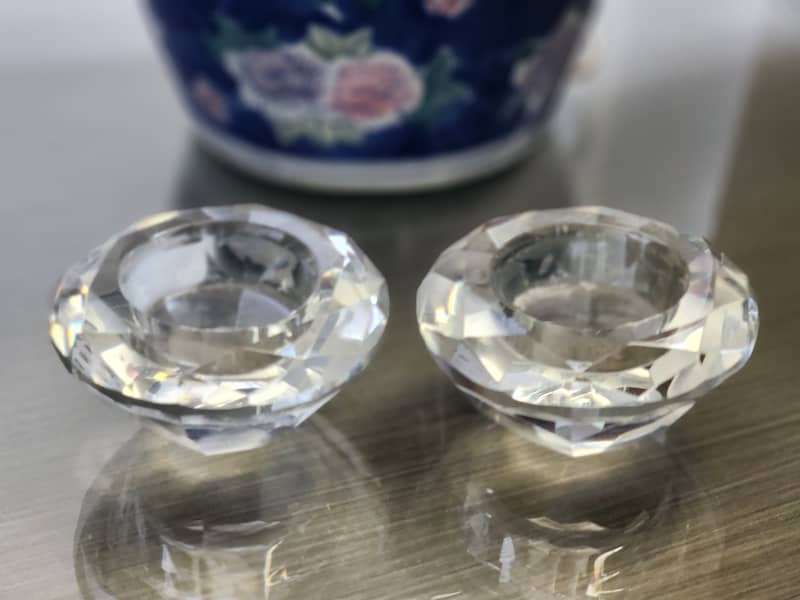 Crystal Candle holders pair 1