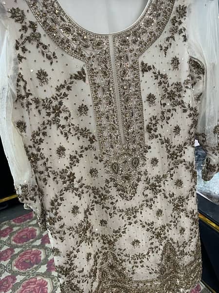 nikkah dress off white with antique gold 3