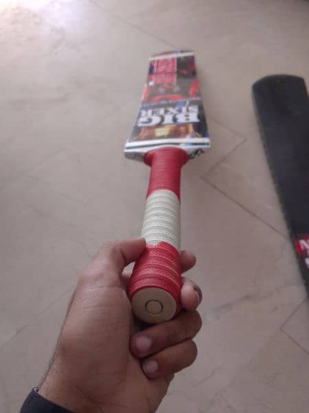 original cricket bat BIG SIXER rawlaghoot wood bat 100% handle granite 3