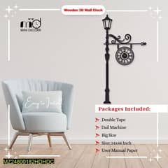beotiful wall clock lamp decing  first chat must order dileverd in hom 0