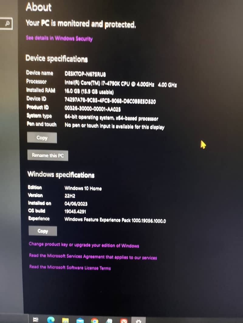 Urgent Sell Core i7 4th generation Gaming PC And LCD 60 Hz Borderless 10