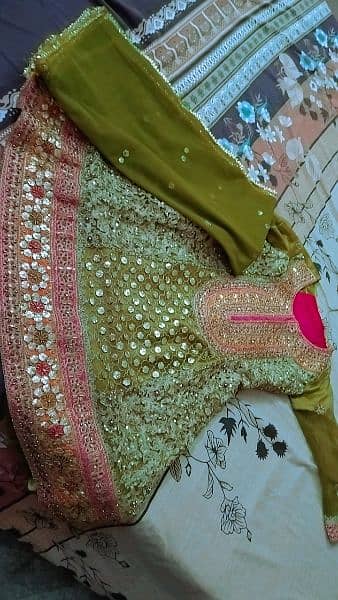 "Mehndi" colour airline shirt for party wears 2