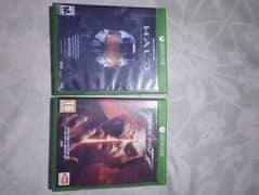 2 xbox one dvds HALO MASTER CHIEF COLLECTION 4 PARTS ,TEKKEN 7