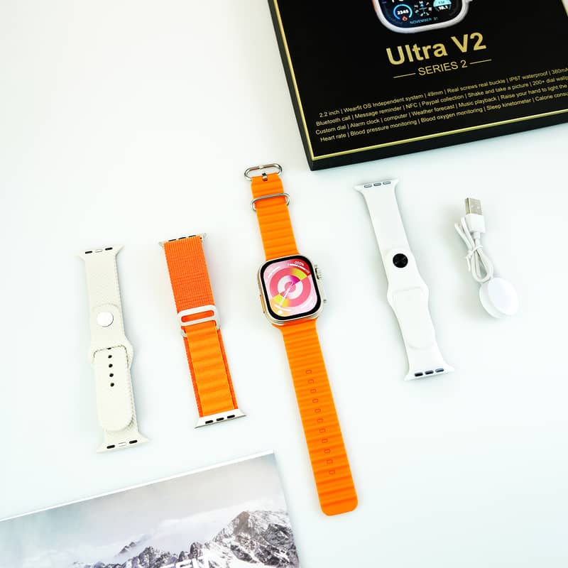 T900 Ultra 2 Series 9 2.19 Inch Screen Laxasfit Smart Watch Orange 6