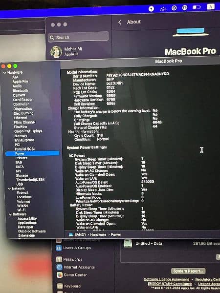 MacBook Pro Core i-7, 2017, 16GB Ram, 512 GB SSD, 15 inch Retina Disp 4