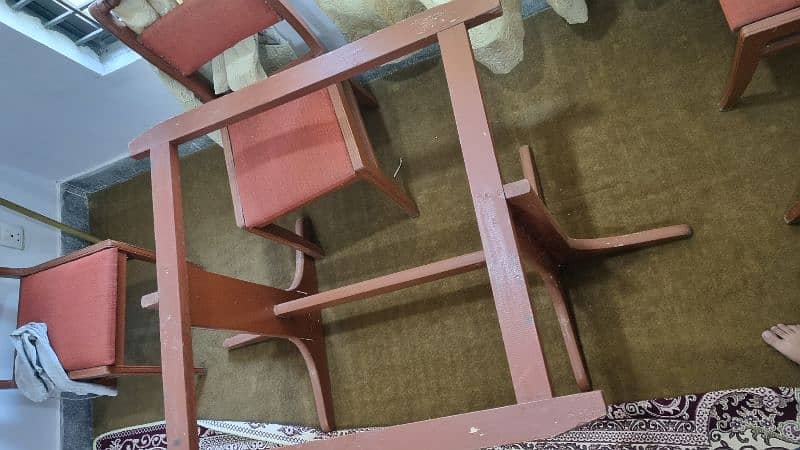 Dining table with six chairs urgent sale 14