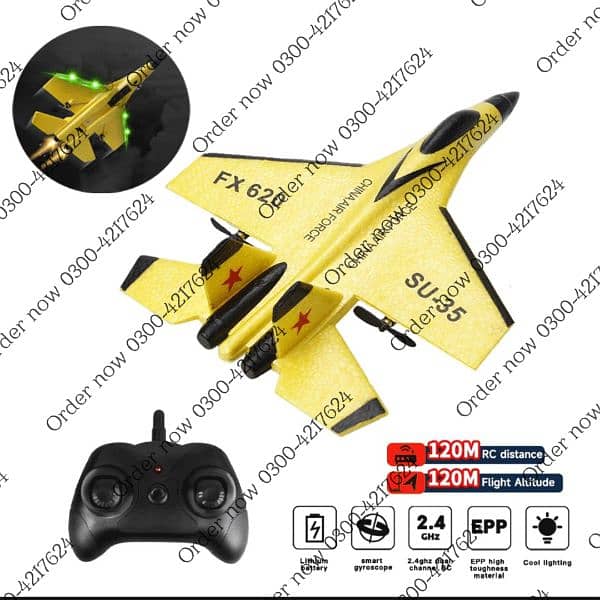 RC Foam Toys for Children Aircraft SU-35 Plane 2.4G Radio Control 3