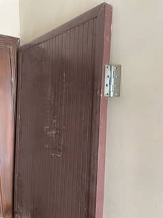 Fibre Single Door (used) with Chokhat and lock 2.2 x 6.5 ft