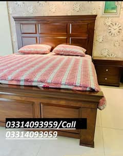Bed set , Bed set in shesham , side tables & Dressing table