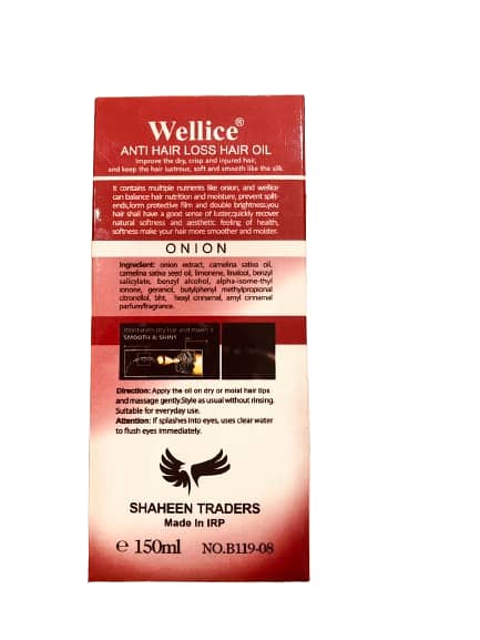 Wellice Onion Anti Hair Loss Hair Oil 150ml 2