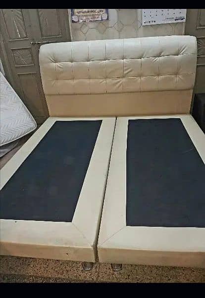 Poshesh bed set with imported mattress and sight tables 6