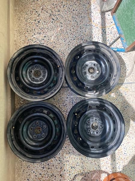 Original corolla steel rims 15 inch 5 nuts 0