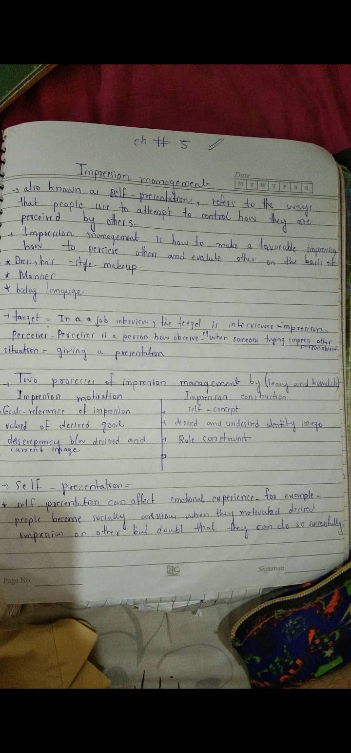 Handwriting assignment worker 5