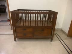 Pure Wooden Baby Cot