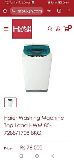 haier fully automatic washing machine