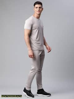 Men,s Polyester Casual Gym Wear Shirt And Trouser 0