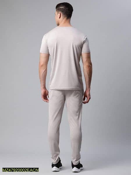 Men,s Polyester Casual Gym Wear Shirt And Trouser 4