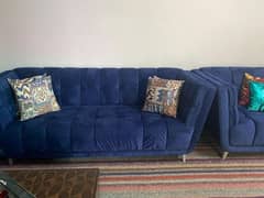 Blue Sofa 6 Seats