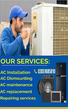 AC Maintenance, AC Services, AC Repair, AC Install, AC Dismount,kit Rr