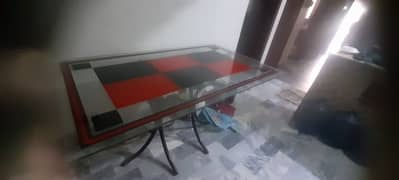 "Urgent Sale" Fancy Glass top table only
