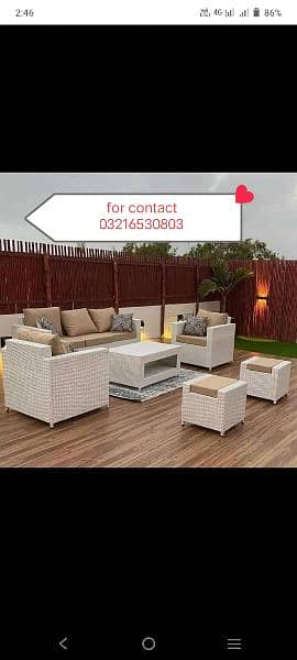 outdoor garden furniture Rattan Furniture uPVC chair park benches 11