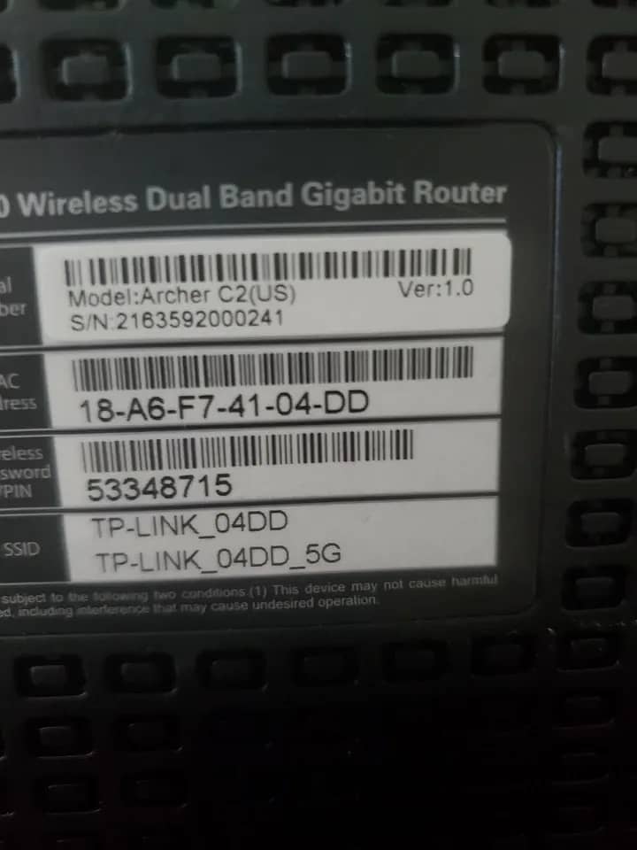 TP-Link Archer C2 | AC750 | Dual Band Wireless | Gigabit  Router 5