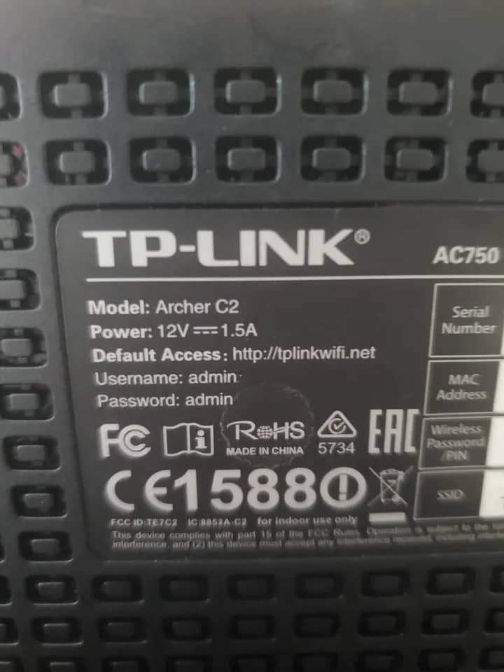 TP-Link Archer C2 | AC750 | Dual Band Wireless | Gigabit  Router 6